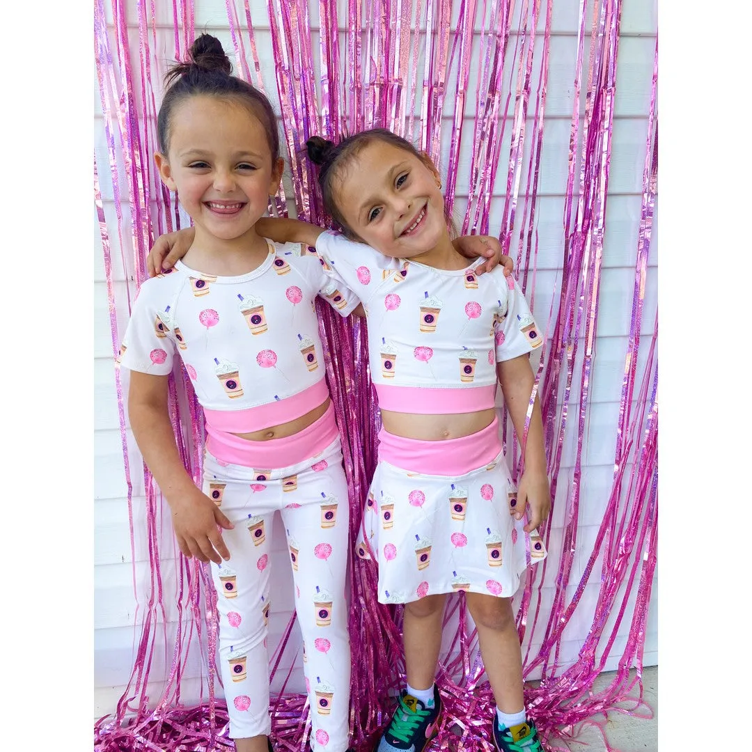 Latte and Cake Pop Print Athletic Yoga Pants