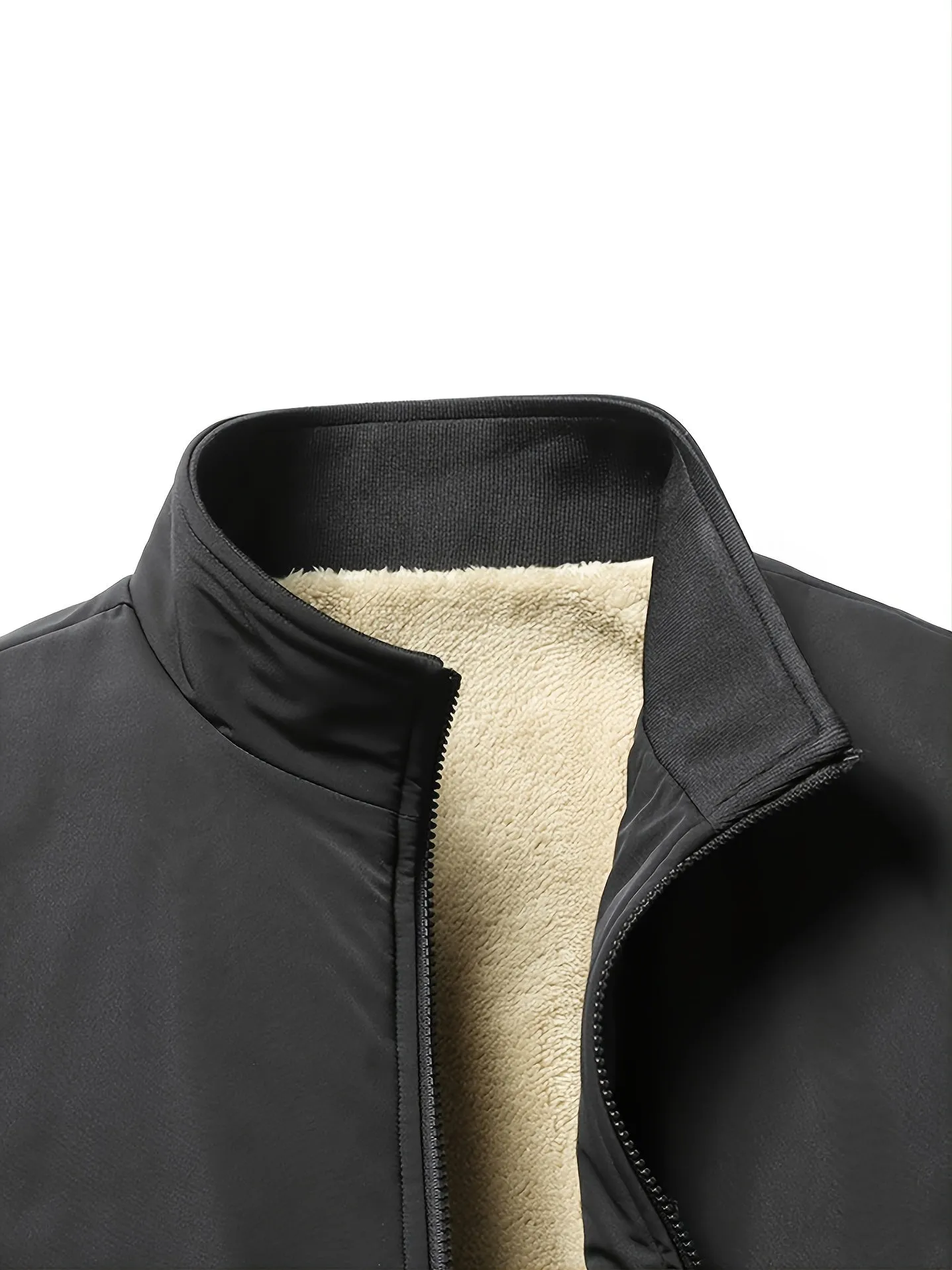Men's Fleece Jacket With Zipped Pockets For Winter Jacket