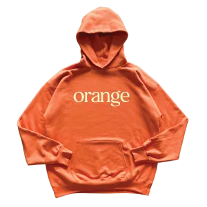 Orange Text Hoodie