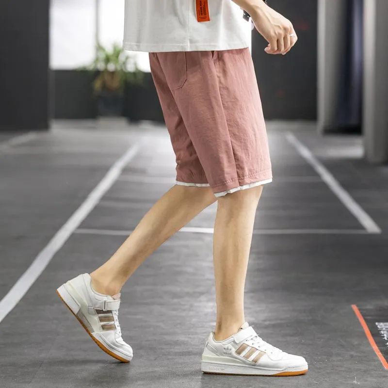 Summer Men Shorts Outdoor Trendy ins Korean Loose Casual Jodhpurs Cargo knee length Shorts