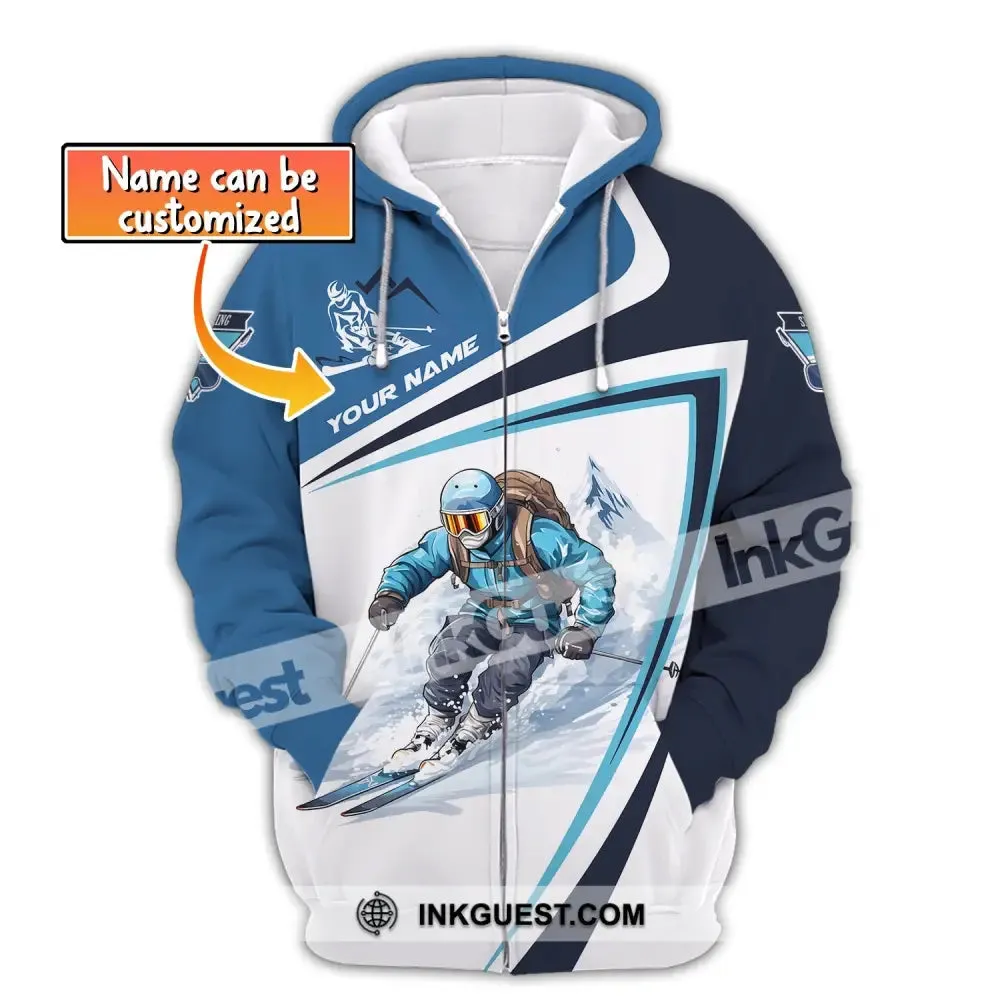 Unisex Shirt, Custom Name Skiing Shirt, Gift For Ski Lover, Ski Season Shirt